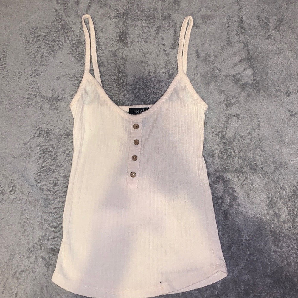 cream colored cropped tank top